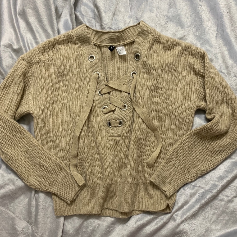 H&M cozy tan sweater